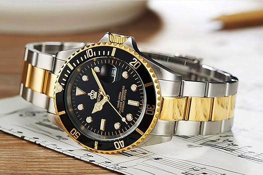 新品　サブマリーナ　ゴールド　掛け時計　拡大鏡　非売品 新品未使用 ロレックス サブマリーナ ゴールド／ブラック
